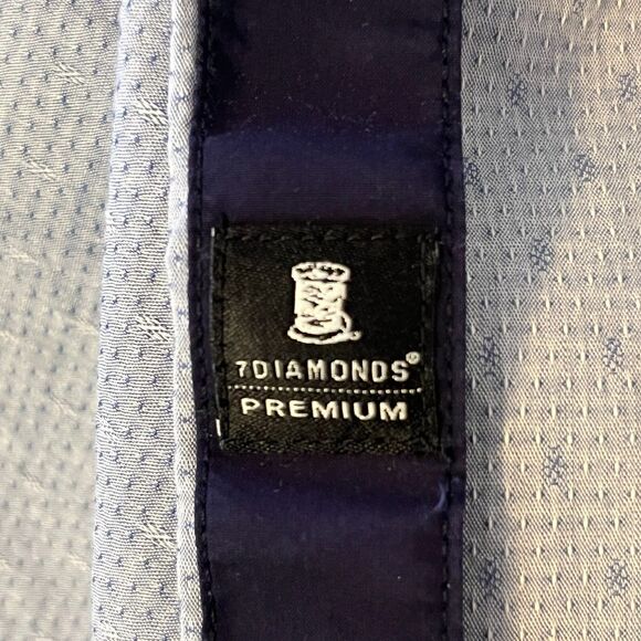 7Diamonds Premium Safari Inn 7DIAMONDS FIT Blue Mens M 100% Cotton Western Style - Picture 4 of 8